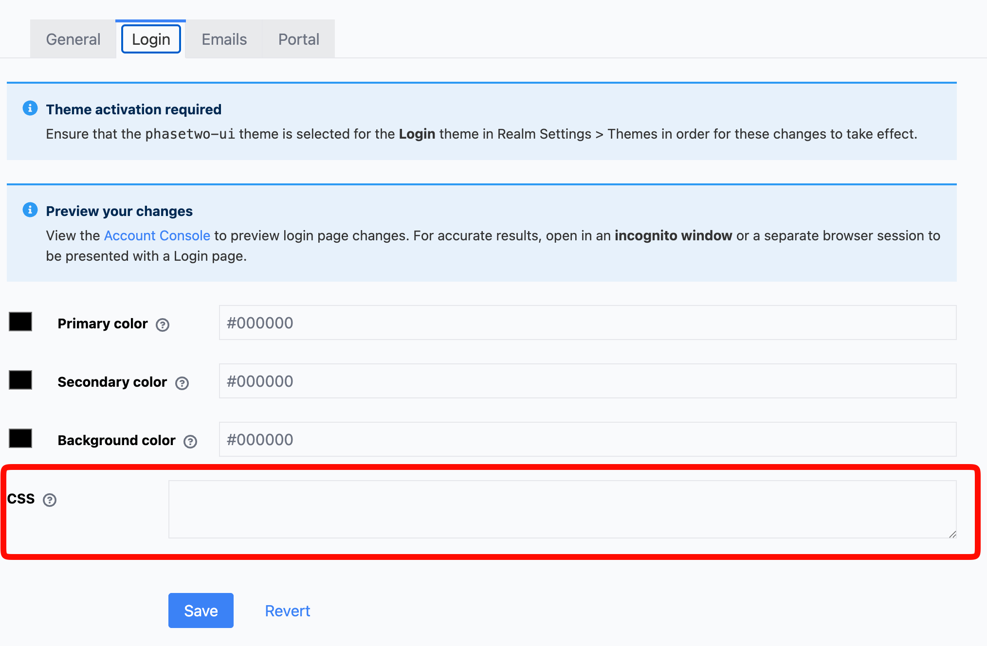 Keycloak Phase Two Login Style Customization